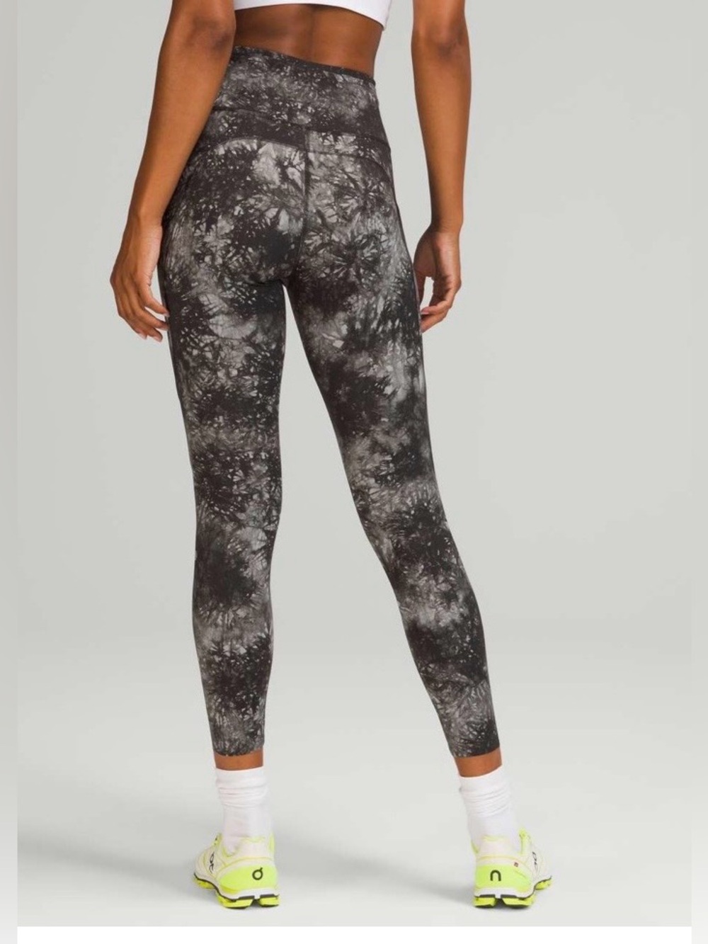 Lululemon Fast and Free leggings Tight 25" Nulux Ink Vapor Ice Grey size 8